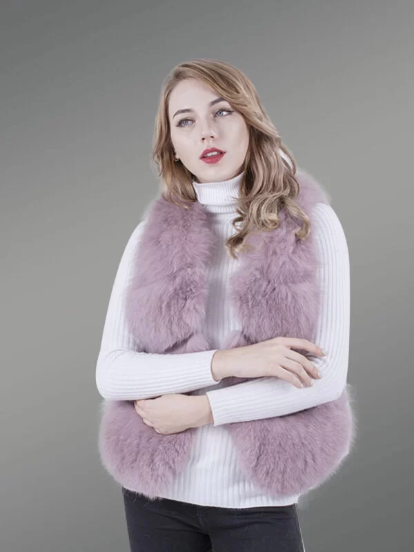 Women’s Short Paragraph Fur Vest with Supreme Warmth and Comfort - Image 3