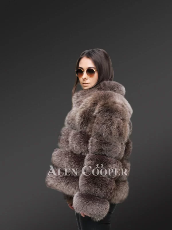 Women’s Incredibly Warm Winter Real Fox Fur 5 Rows Paragraph Coat - Image 5