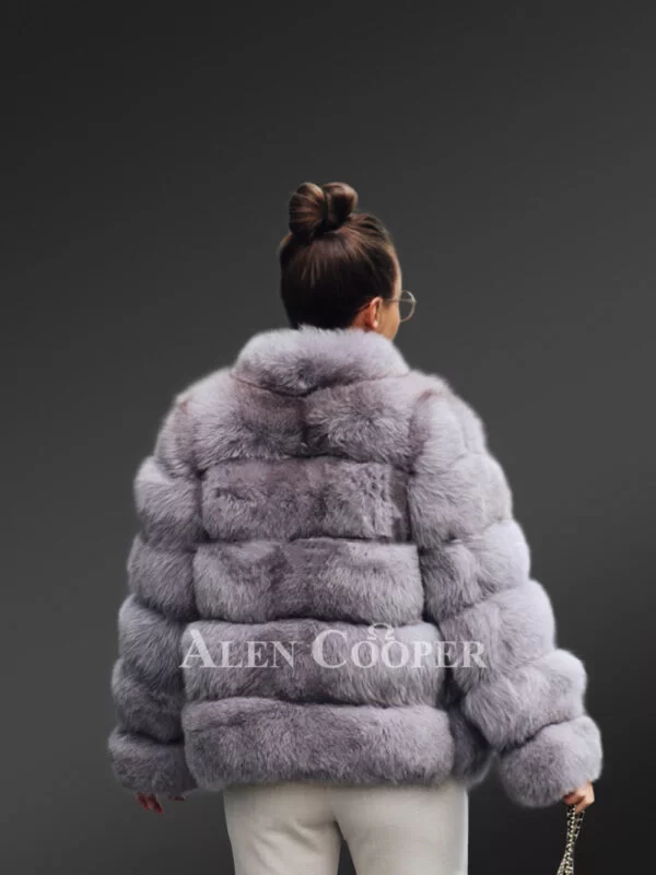 Women’s Incredibly Warm Winter Real Fox Fur 5 Rows Paragraph Coat - Image 4