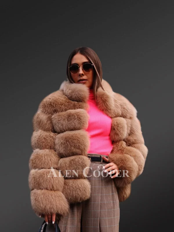 Women’s Incredibly Warm Winter Real Fox Fur 5 Rows Paragraph Coat - Image 6