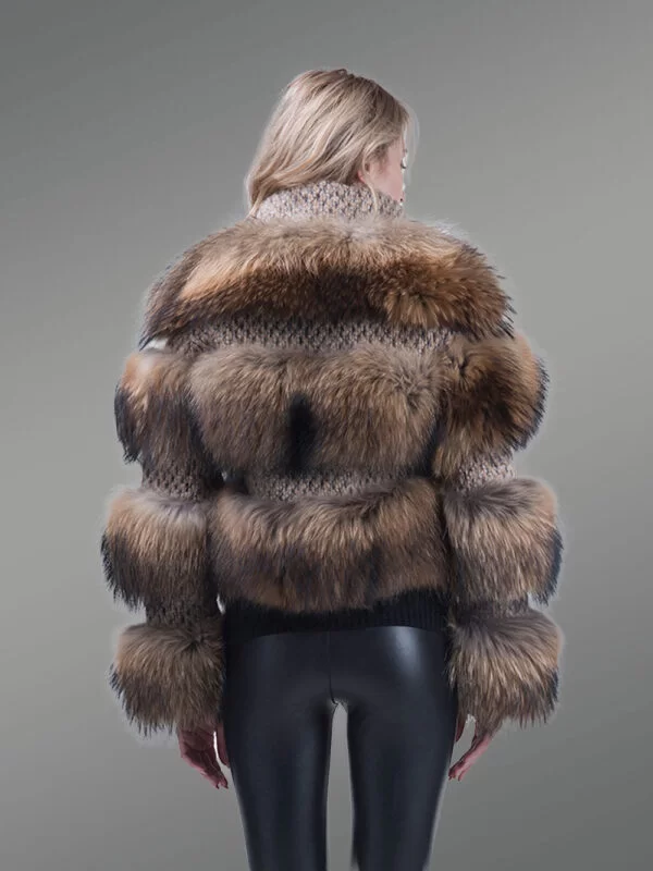 Super Soft and Incredibly Warm Coal Black Real Fox Fur Short Winter Coat for Women - Image 6