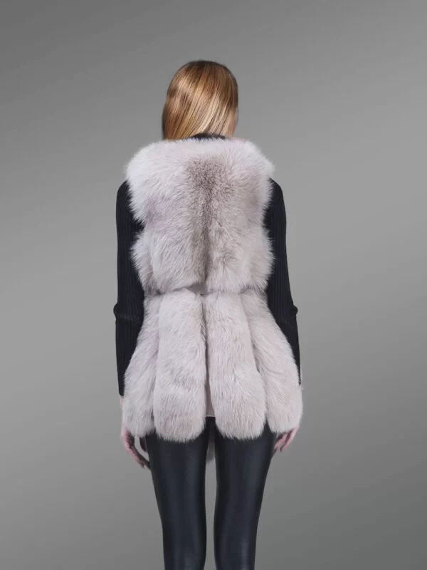 Womens Fox Fur Elegant Vest - Image 6