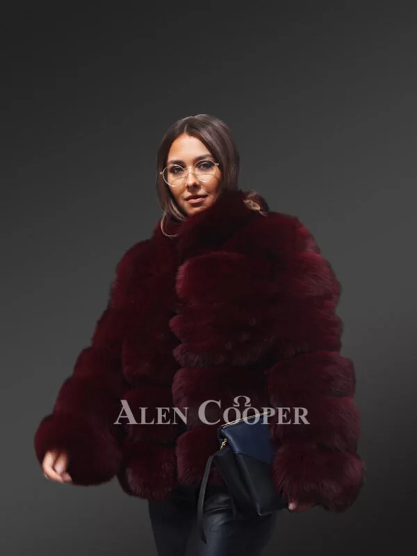 Women’s Incredibly Warm Winter Real Fox Fur 5 Rows Paragraph Coat - Image 2