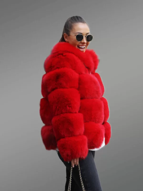 Women’s Incredibly Warm Winter Real Fox Fur 5 Rows Paragraph Coat - Image 7