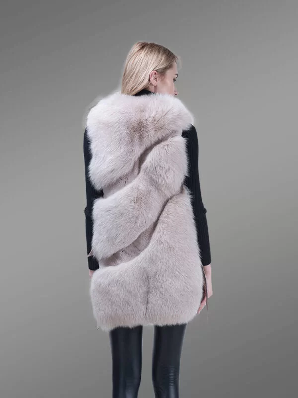 Stylish Fox Fur Vest for Women - Image 5