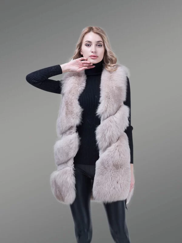 Stylish Fox Fur Vest for Women - Image 6