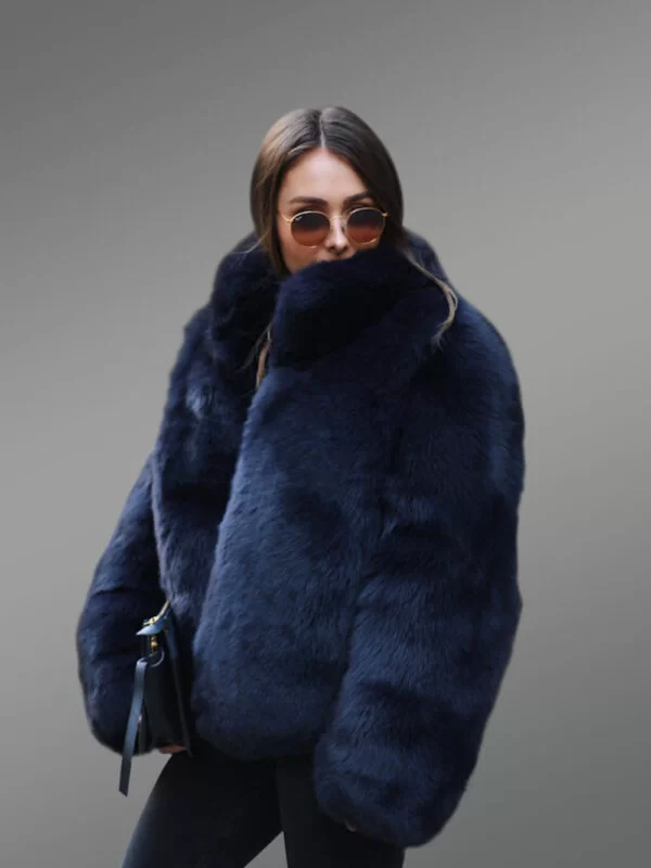 Women’s Real Warm Real Fox Fur Straight Winter Coat
