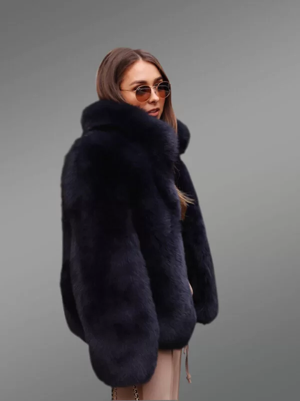 Women’s Real Warm Real Fox Fur Straight Winter Coat - Image 2