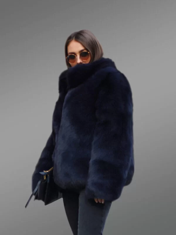 Women’s Real Warm Real Fox Fur Straight Winter Coat - Image 3