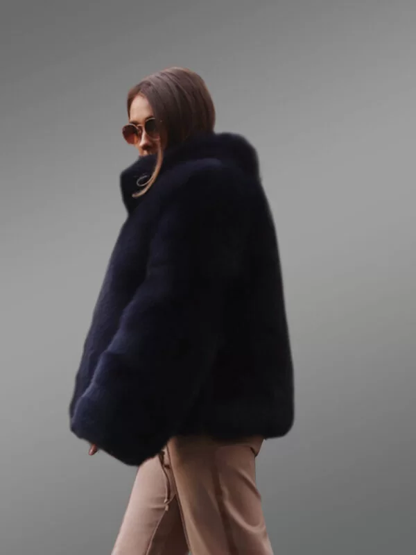 Women’s Real Warm Real Fox Fur Straight Winter Coat - Image 4