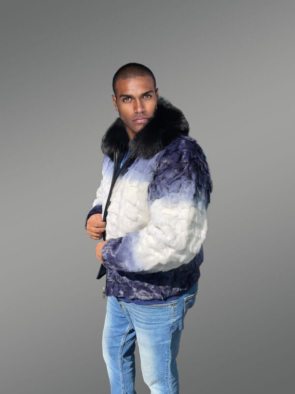 Men Mink Bomber Navy Dual Color - Image 2