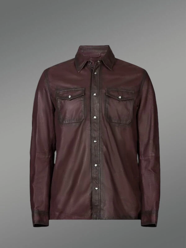 Men’s Dress Shirt in Brown - Image 7