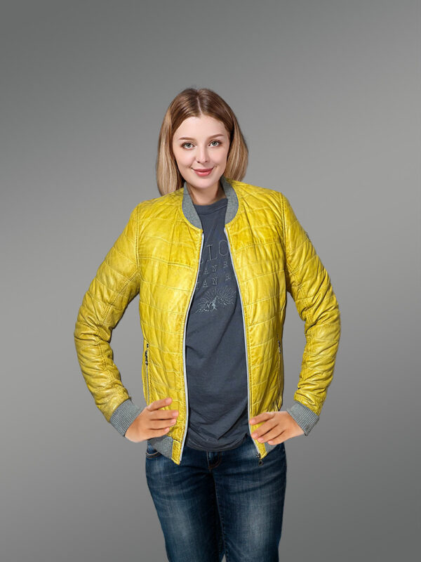 Down Leather Bomber