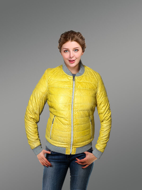 Down Leather Bomber - Image 3
