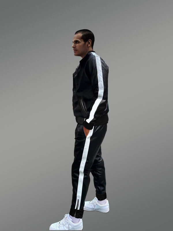 Men Button Down Jogger Set - Image 2