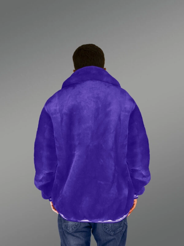 Sheepskin Mouton Varsity Jacket for Men - Image 4