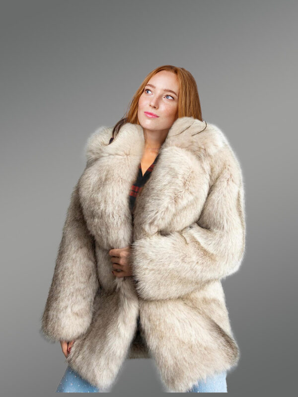 Long Blazer in Fox Fur - Image 2