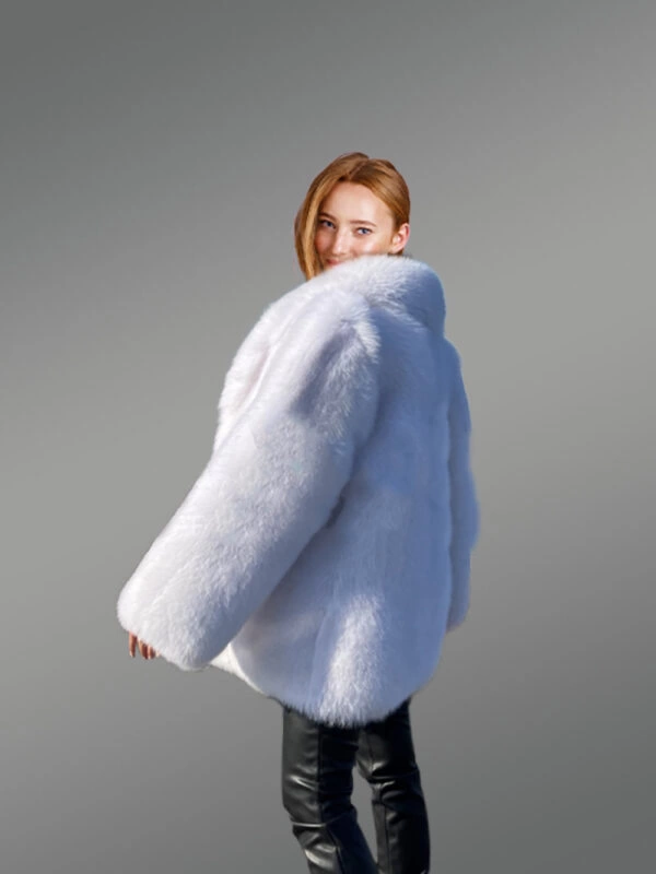 Long overcoat in Fox Fur - Image 9
