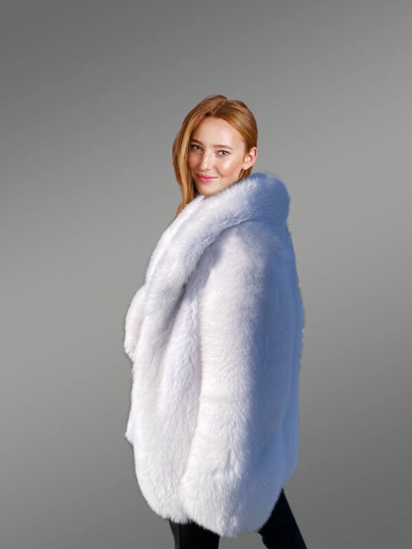 Long overcoat in Fox Fur - Image 6