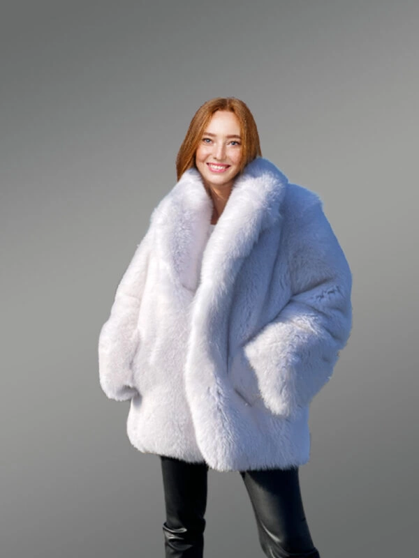 Long overcoat in Fox Fur - Image 5