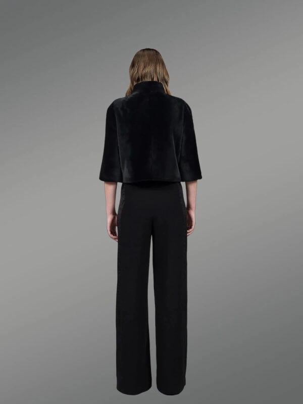 Women’s Shearling Crop Jacket - Image 5