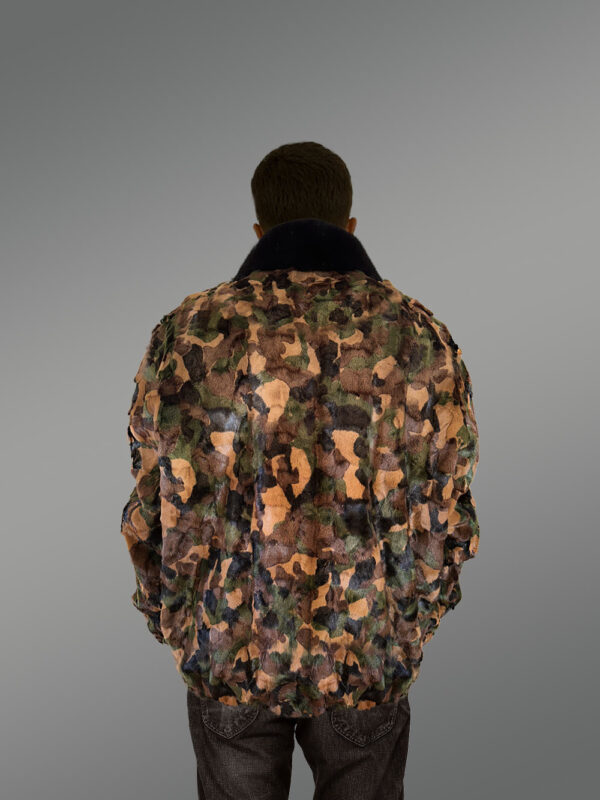 Mens Mink Fur Camo Jacket to Look Hip and Happening - Image 6