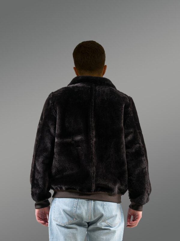 Mens Shearling Reversible Jacket - Image 6