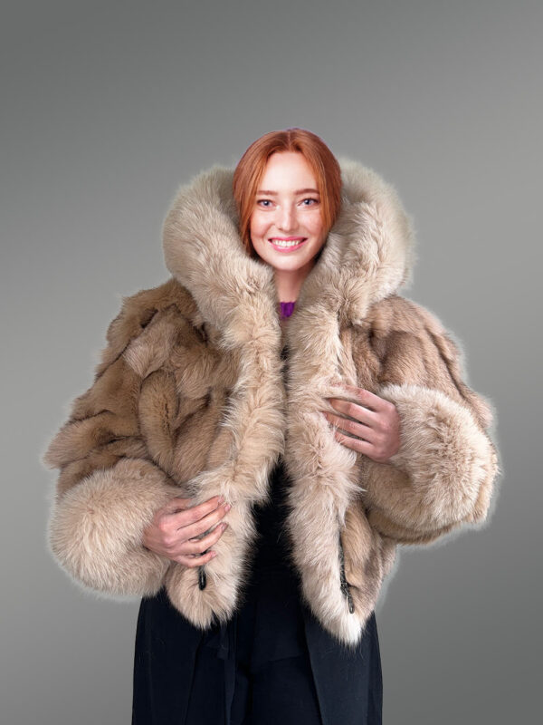 Womens Fox Fur Crop Jacket to Look Simply Sophisticated