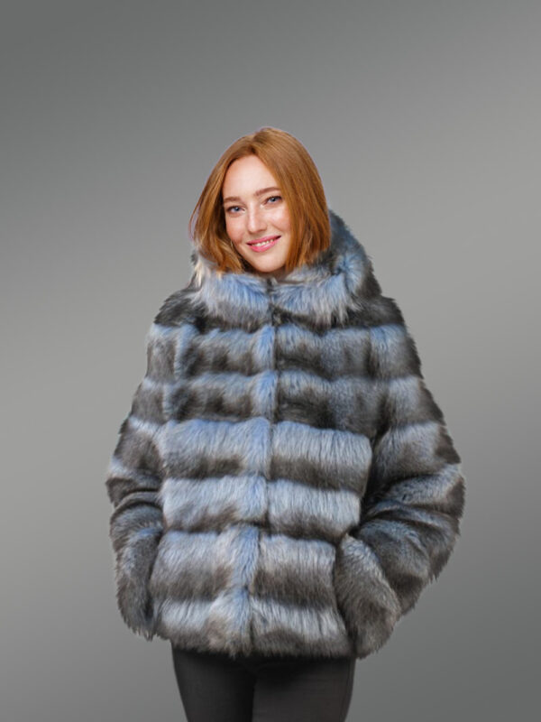 Fox fur Coat in Parallel Layer Style