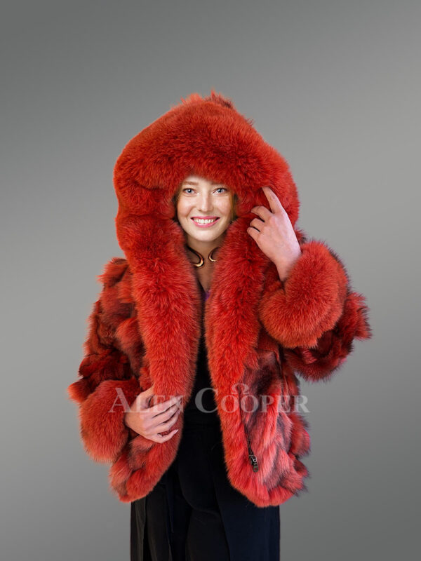 Womens Dressy Crop Style Fox Jacket
