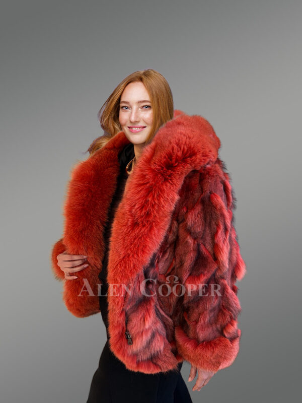 Womens Dressy Crop Style Fox Jacket - Image 5