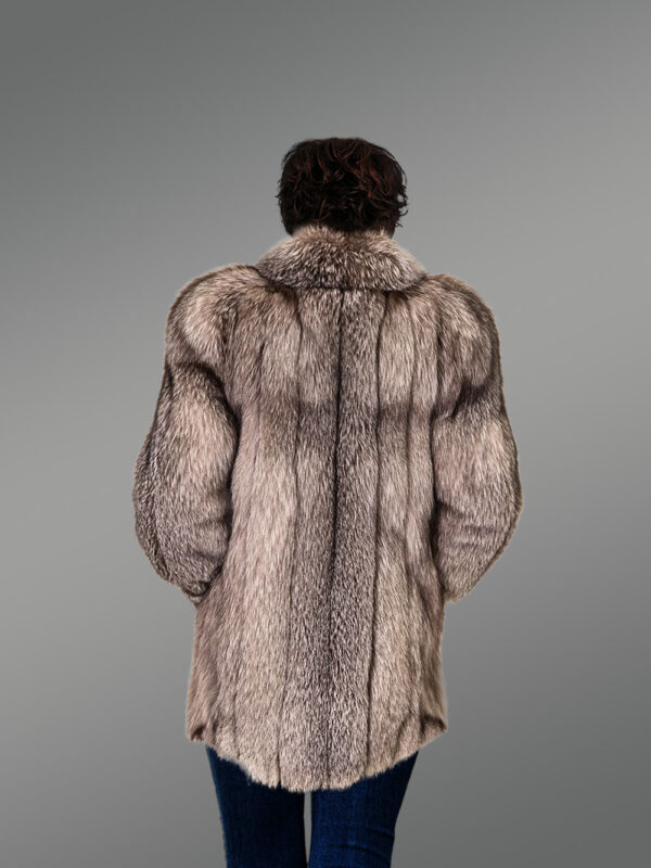 Women’s Silver Fox Fur Coat - Image 2