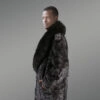 Oversized Blue Iris Mink