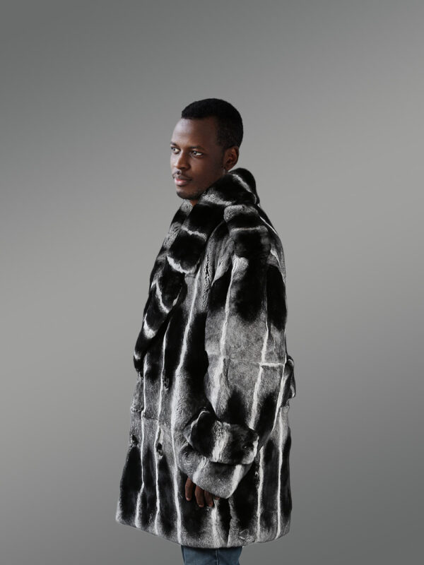 Men's Real Rex Chinchilla Pea Coat - Image 2