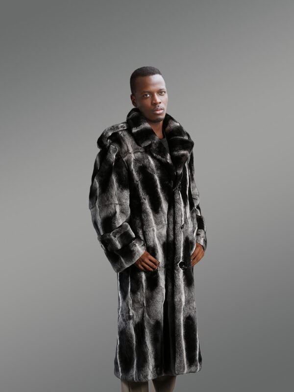 Men's Real Rex Chinchilla Trench Coat