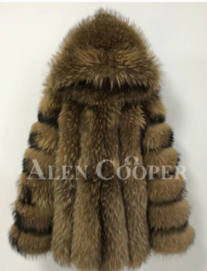 Raccoon Fur Coat with Hood – Comfort of Real Fur with Outstanding Qualities