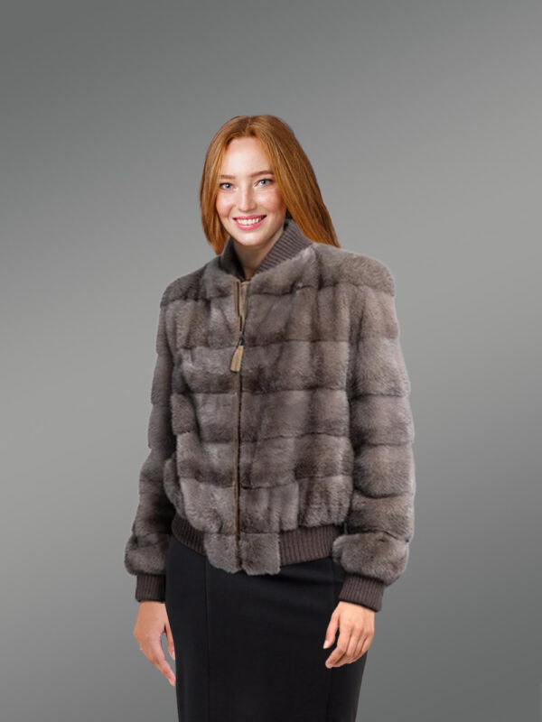 Blue Iris Mink Bomber – A Woman’s Modish Jacket with a Warm Feel