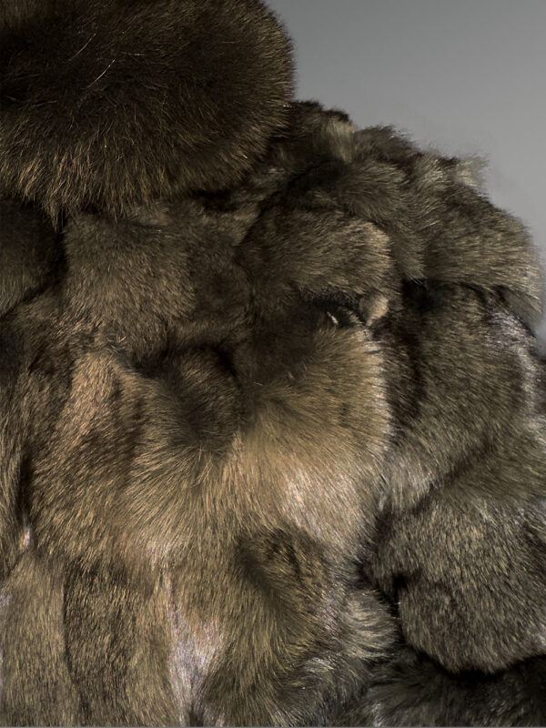 Men’s Section Fox Bomber Jacket in Olive - Image 7