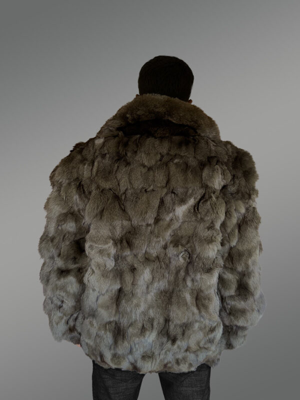 Men’s Section Fox Bomber Jacket in Olive - Image 8