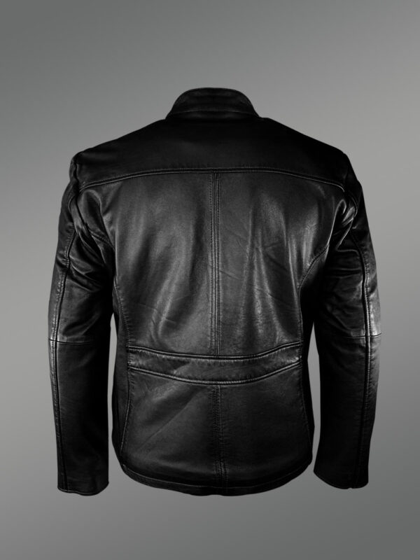 Mens Black Lambskin Leather Parka to Make a Bold Style Statement - Image 4